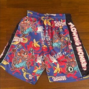 Flow Society Youth Flowing Monkeys Athletic Shorts. Size large.